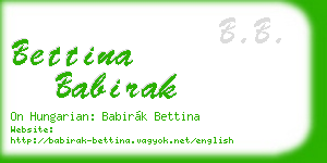 bettina babirak business card